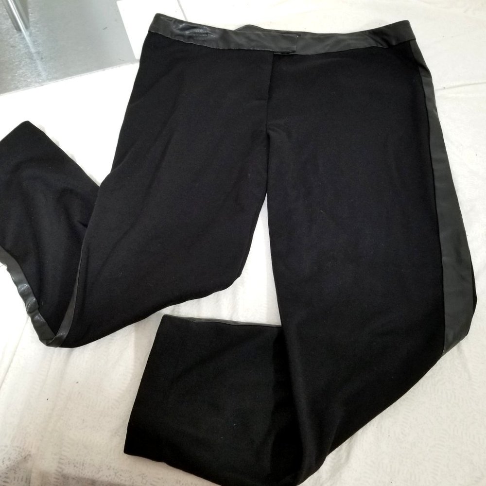 Metaphor Faux Leather Stretch Legging Pant Bottom 14P Black Tuxedo Gothic Punk A